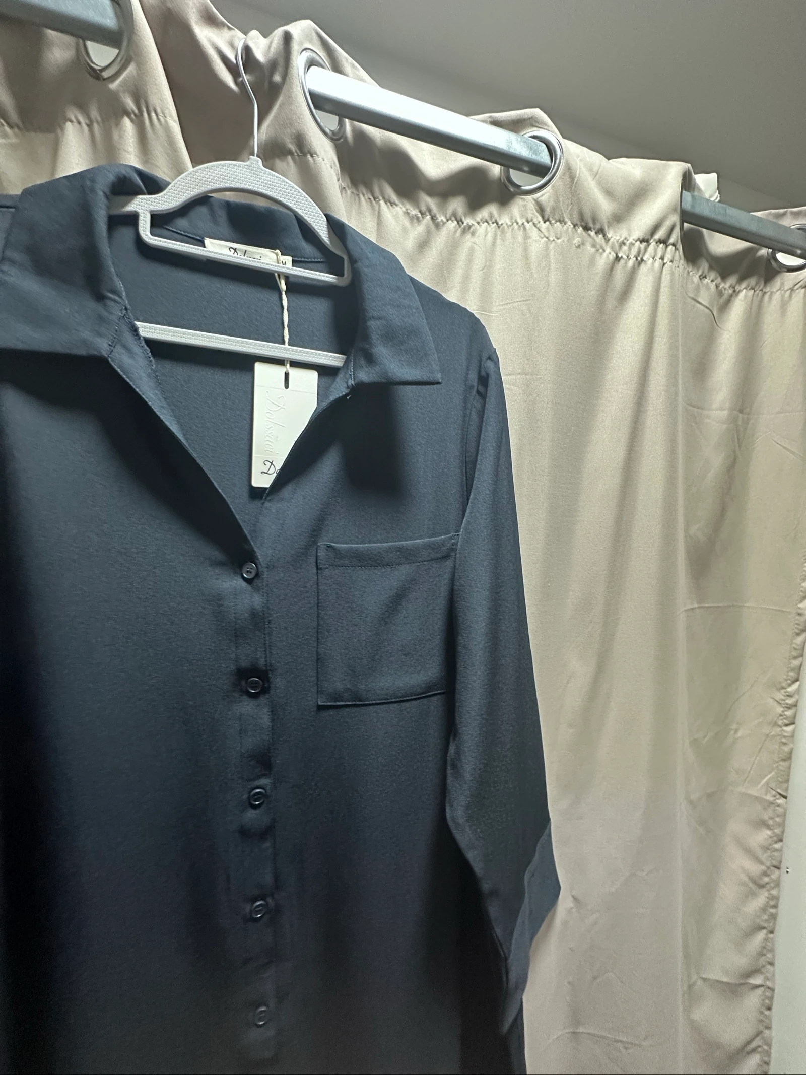 Dark blue long shirt dress – photo 6